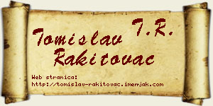 Tomislav Rakitovac vizit kartica